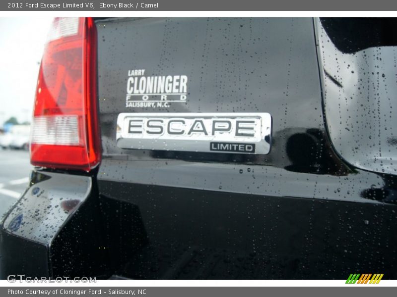 Ebony Black / Camel 2012 Ford Escape Limited V6