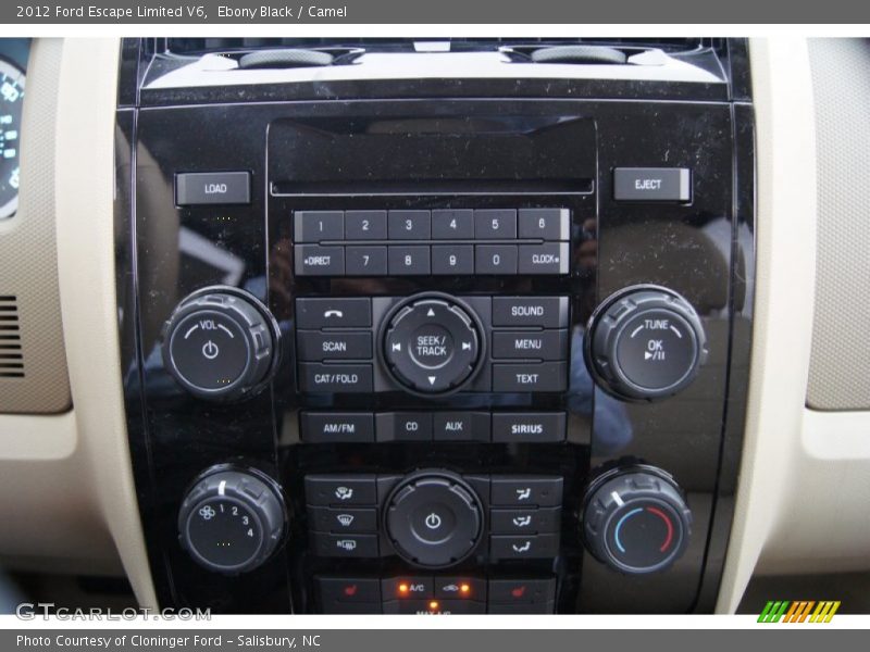 Ebony Black / Camel 2012 Ford Escape Limited V6
