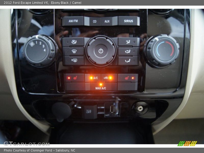 Ebony Black / Camel 2012 Ford Escape Limited V6