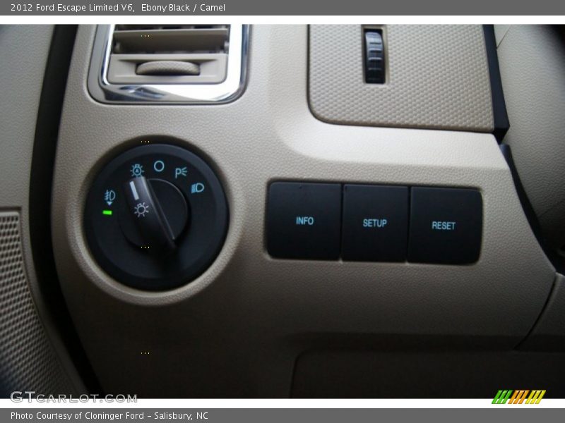 Ebony Black / Camel 2012 Ford Escape Limited V6