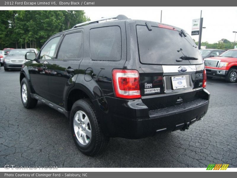 Ebony Black / Camel 2012 Ford Escape Limited V6