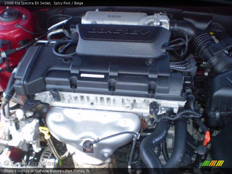 Spicy Red / Beige 2008 Kia Spectra EX Sedan