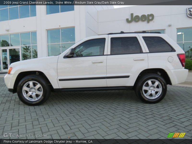 Stone White / Medium Slate Gray/Dark Slate Gray 2009 Jeep Grand Cherokee Laredo