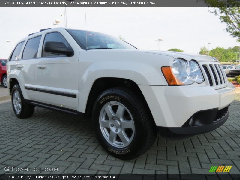 Stone White / Medium Slate Gray/Dark Slate Gray 2009 Jeep Grand Cherokee Laredo