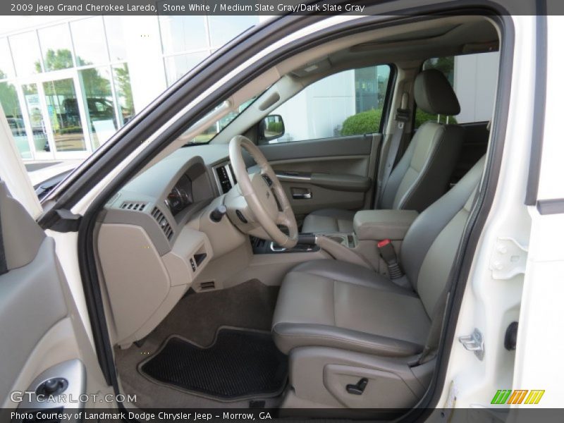 Stone White / Medium Slate Gray/Dark Slate Gray 2009 Jeep Grand Cherokee Laredo
