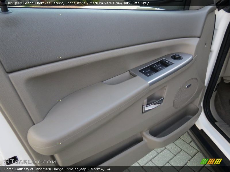 Stone White / Medium Slate Gray/Dark Slate Gray 2009 Jeep Grand Cherokee Laredo