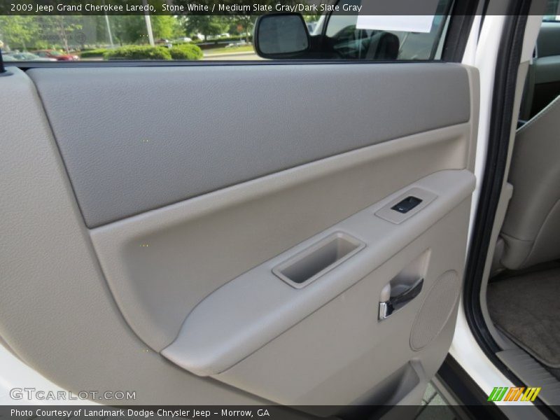 Stone White / Medium Slate Gray/Dark Slate Gray 2009 Jeep Grand Cherokee Laredo