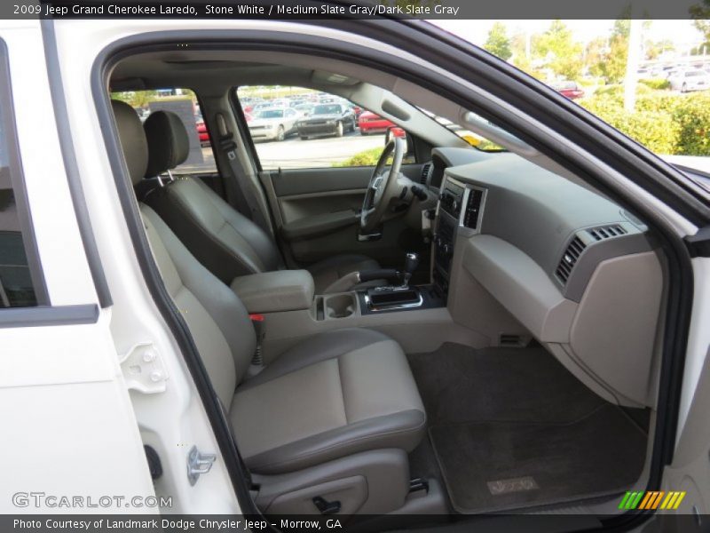 Stone White / Medium Slate Gray/Dark Slate Gray 2009 Jeep Grand Cherokee Laredo