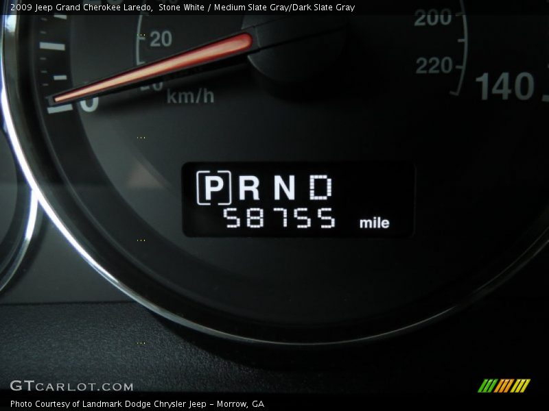 Stone White / Medium Slate Gray/Dark Slate Gray 2009 Jeep Grand Cherokee Laredo