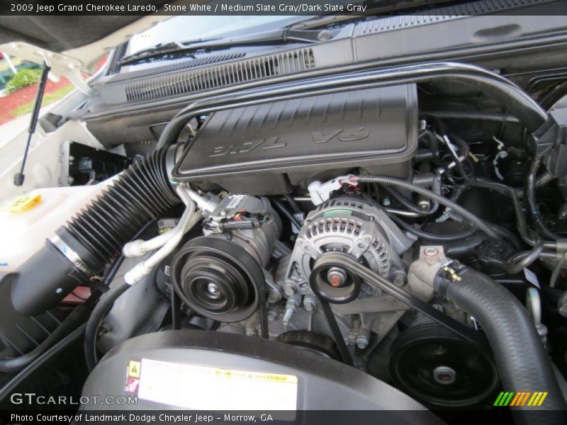 Stone White / Medium Slate Gray/Dark Slate Gray 2009 Jeep Grand Cherokee Laredo
