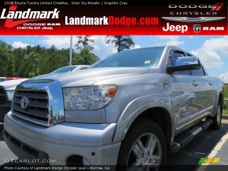 Silver Sky Metallic / Graphite Gray 2008 Toyota Tundra Limited CrewMax
