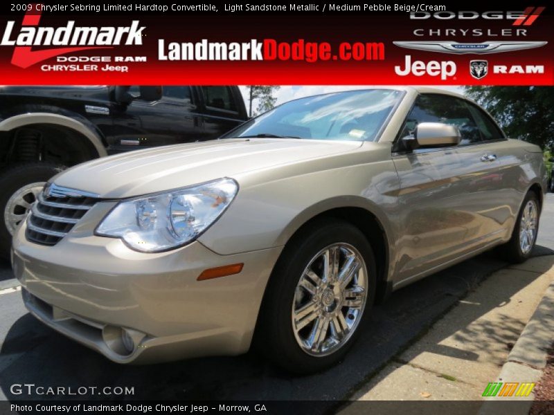 Light Sandstone Metallic / Medium Pebble Beige/Cream 2009 Chrysler Sebring Limited Hardtop Convertible