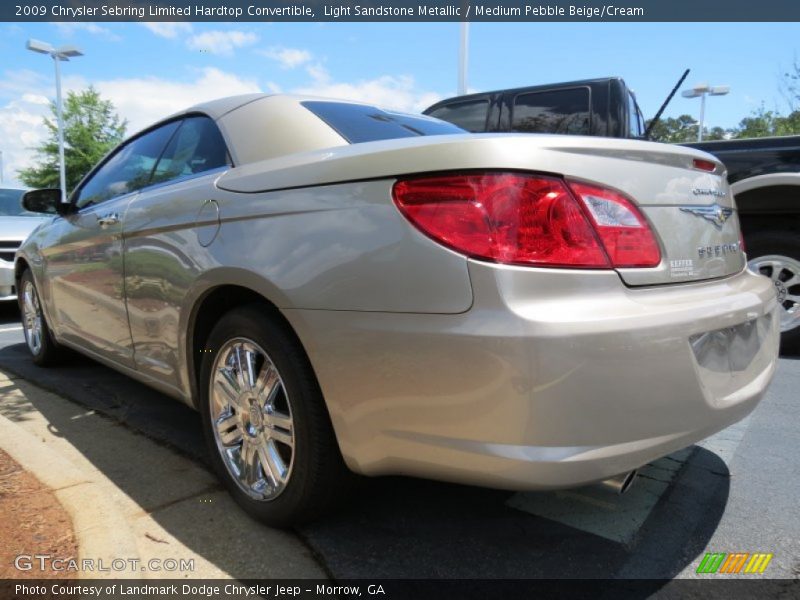 Light Sandstone Metallic / Medium Pebble Beige/Cream 2009 Chrysler Sebring Limited Hardtop Convertible