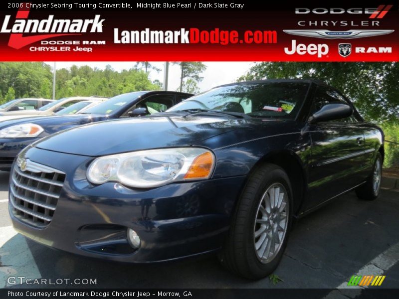 Midnight Blue Pearl / Dark Slate Gray 2006 Chrysler Sebring Touring Convertible