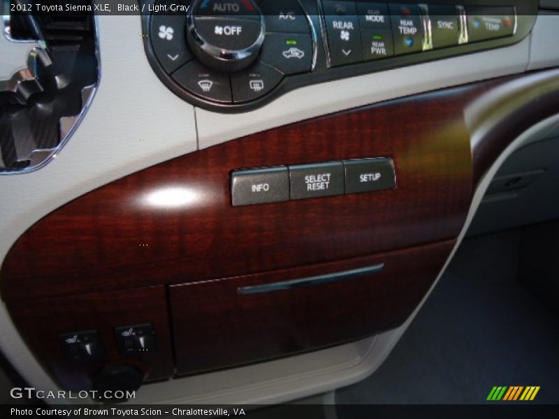 Black / Light Gray 2012 Toyota Sienna XLE