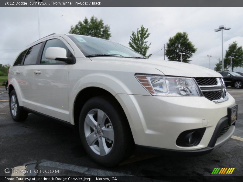 Ivory White Tri-Coat / Black 2012 Dodge Journey SXT
