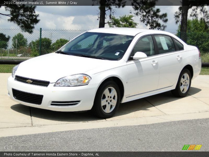 Summit White / Gray 2010 Chevrolet Impala LS