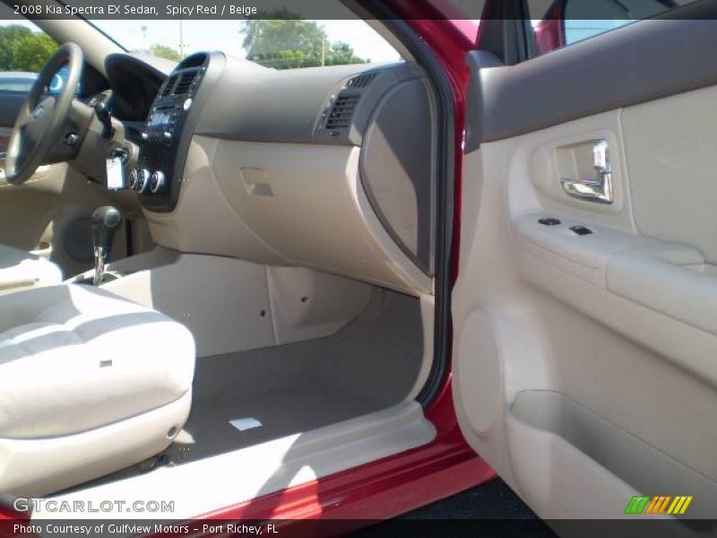 Spicy Red / Beige 2008 Kia Spectra EX Sedan