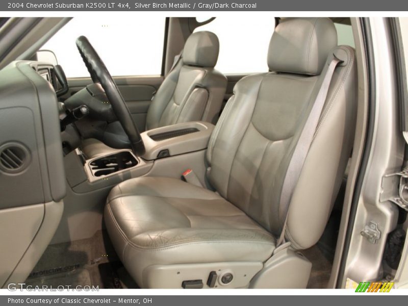 Silver Birch Metallic / Gray/Dark Charcoal 2004 Chevrolet Suburban K2500 LT 4x4