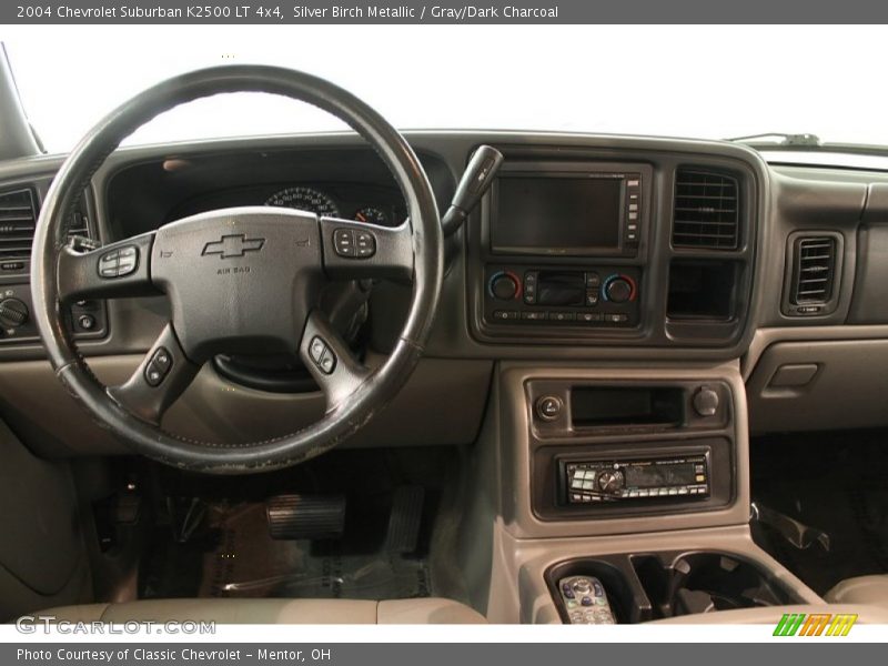 Silver Birch Metallic / Gray/Dark Charcoal 2004 Chevrolet Suburban K2500 LT 4x4