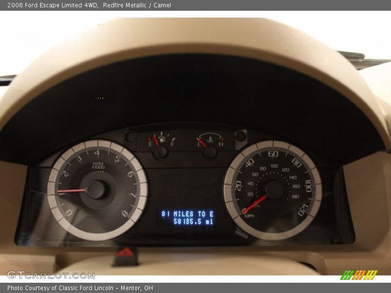 Redfire Metallic / Camel 2008 Ford Escape Limited 4WD