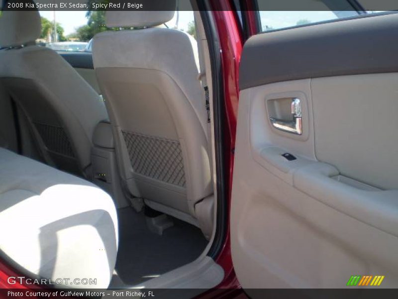 Spicy Red / Beige 2008 Kia Spectra EX Sedan