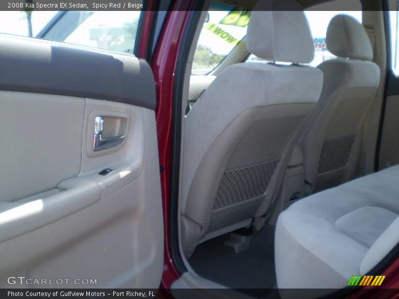 Spicy Red / Beige 2008 Kia Spectra EX Sedan