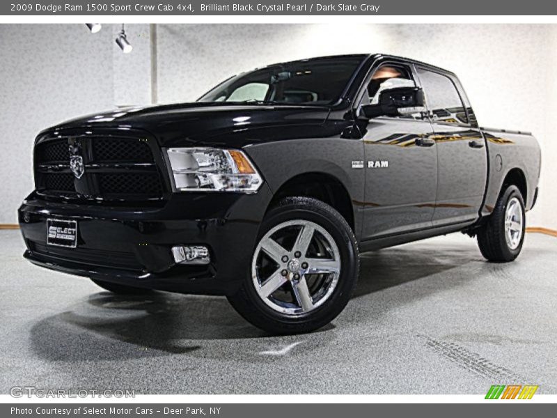 Brilliant Black Crystal Pearl / Dark Slate Gray 2009 Dodge Ram 1500 Sport Crew Cab 4x4