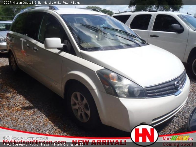Nordic White Pearl / Beige 2007 Nissan Quest 3.5 SL
