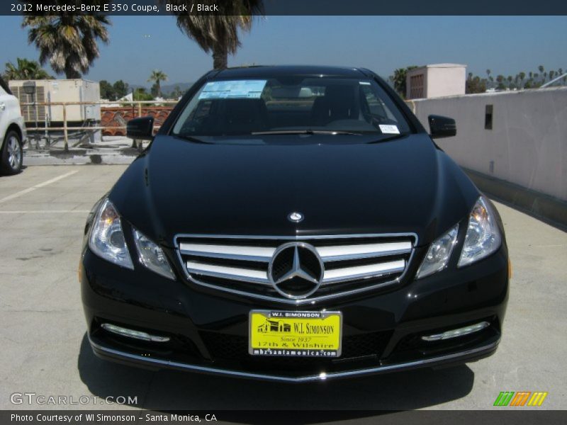 Black / Black 2012 Mercedes-Benz E 350 Coupe