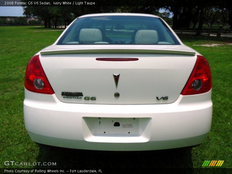 Ivory White / Light Taupe 2008 Pontiac G6 V6 Sedan