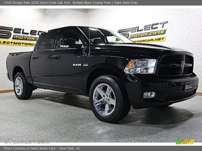 Brilliant Black Crystal Pearl / Dark Slate Gray 2009 Dodge Ram 1500 Sport Crew Cab 4x4