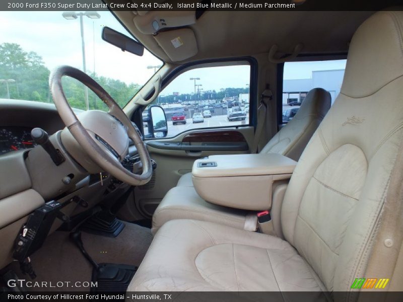 Island Blue Metallic / Medium Parchment 2000 Ford F350 Super Duty Lariat Crew Cab 4x4 Dually
