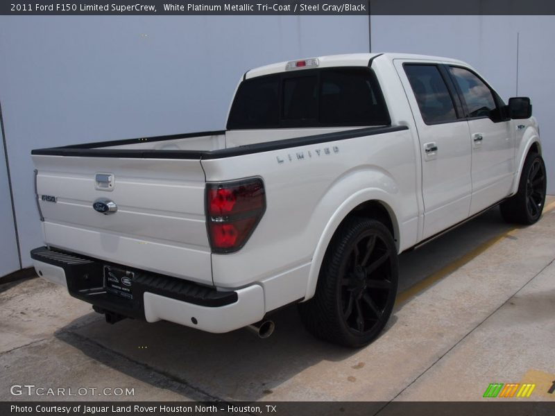 White Platinum Metallic Tri-Coat / Steel Gray/Black 2011 Ford F150 Limited SuperCrew