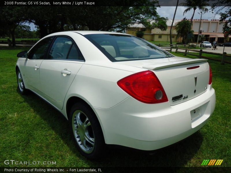 Ivory White / Light Taupe 2008 Pontiac G6 V6 Sedan
