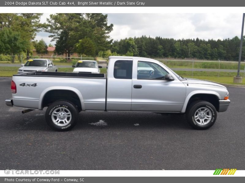 Bright Silver Metallic / Dark Slate Gray 2004 Dodge Dakota SLT Club Cab 4x4