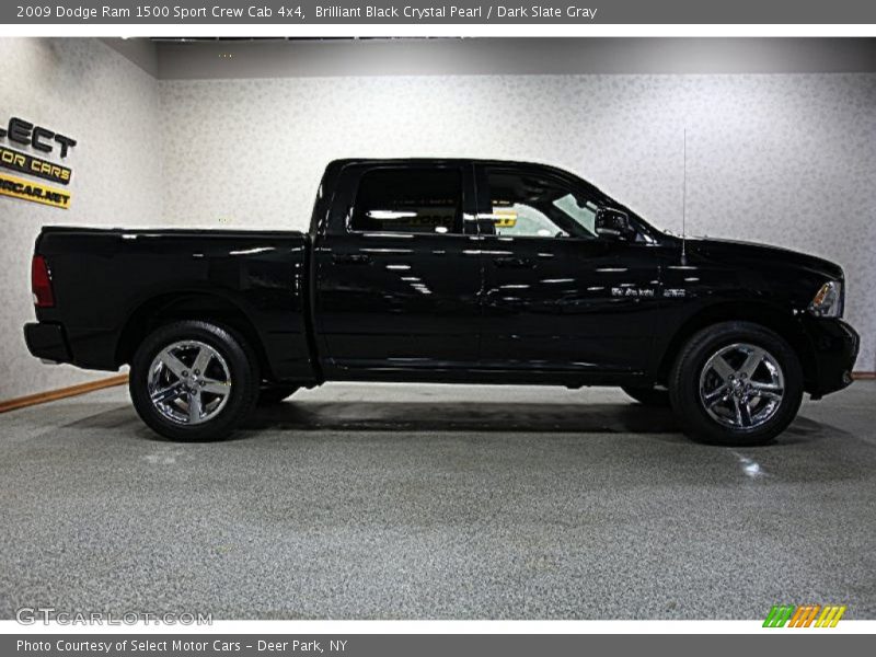 Brilliant Black Crystal Pearl / Dark Slate Gray 2009 Dodge Ram 1500 Sport Crew Cab 4x4