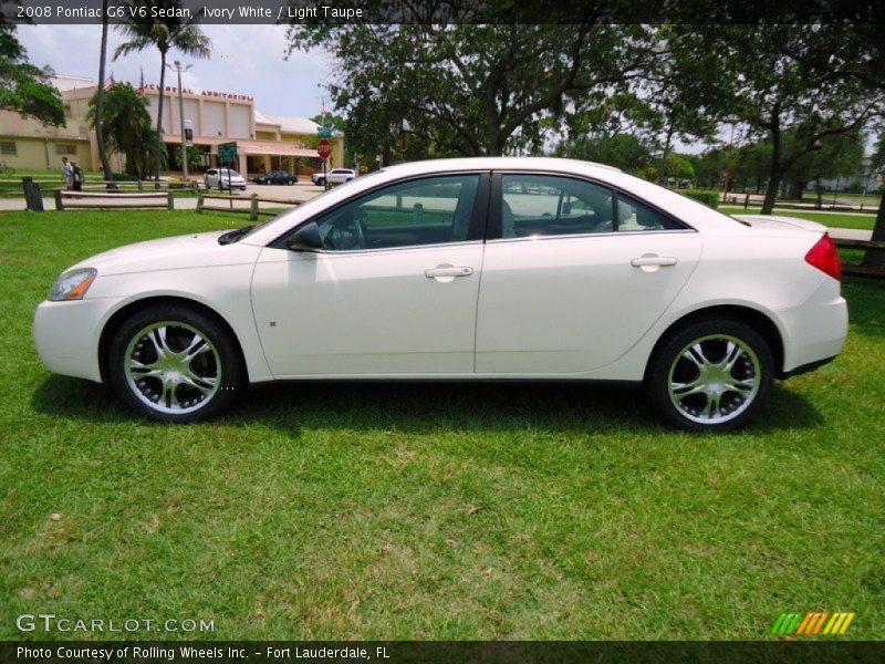 Ivory White / Light Taupe 2008 Pontiac G6 V6 Sedan