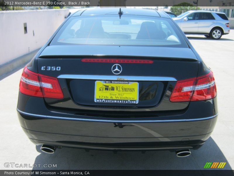 Black / Black 2012 Mercedes-Benz E 350 Coupe