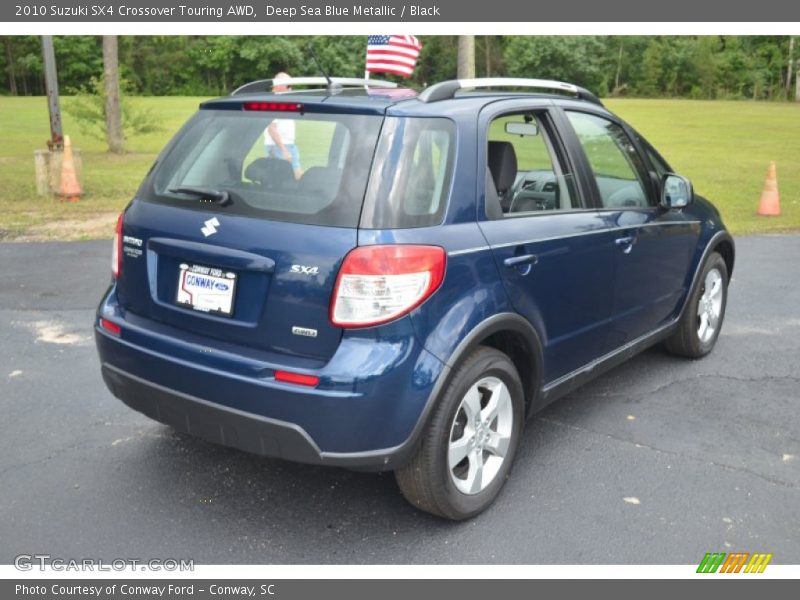 Deep Sea Blue Metallic / Black 2010 Suzuki SX4 Crossover Touring AWD