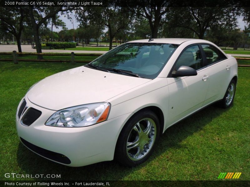 Ivory White / Light Taupe 2008 Pontiac G6 V6 Sedan