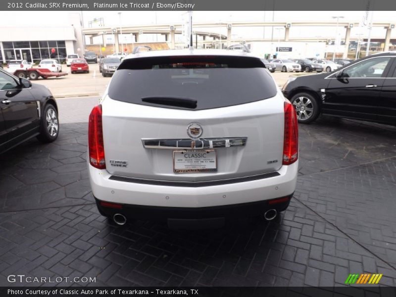 Platinum Ice Tricoat / Ebony/Ebony 2012 Cadillac SRX Premium