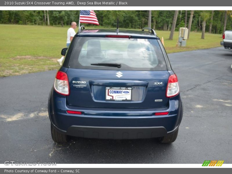 Deep Sea Blue Metallic / Black 2010 Suzuki SX4 Crossover Touring AWD