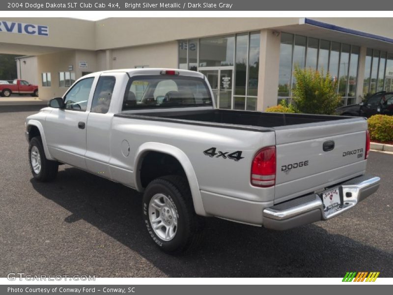 Bright Silver Metallic / Dark Slate Gray 2004 Dodge Dakota SLT Club Cab 4x4