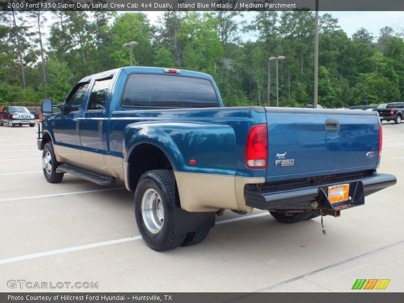 Island Blue Metallic / Medium Parchment 2000 Ford F350 Super Duty Lariat Crew Cab 4x4 Dually