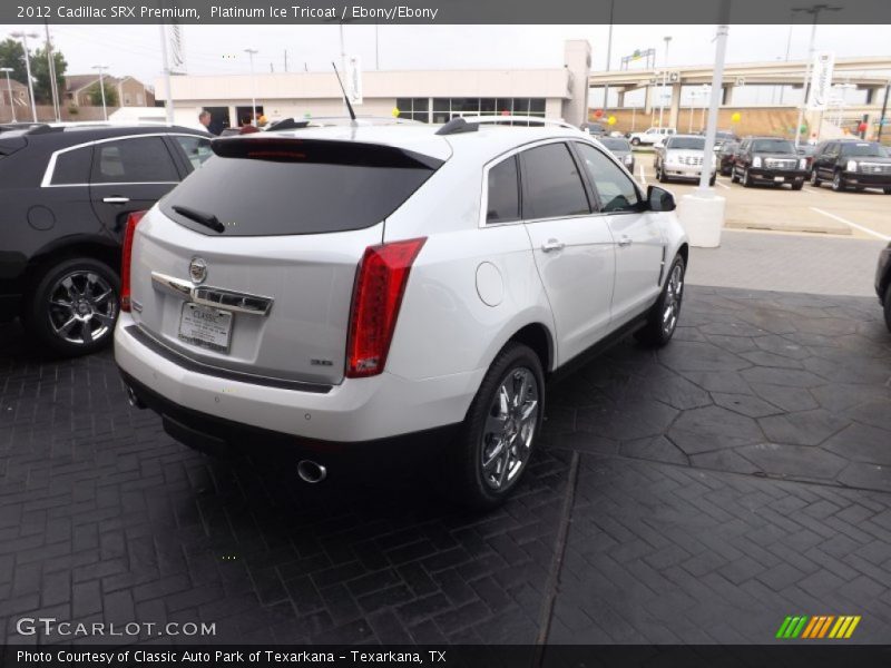 Platinum Ice Tricoat / Ebony/Ebony 2012 Cadillac SRX Premium