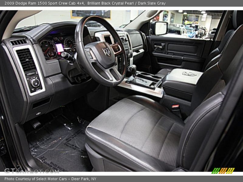Brilliant Black Crystal Pearl / Dark Slate Gray 2009 Dodge Ram 1500 Sport Crew Cab 4x4