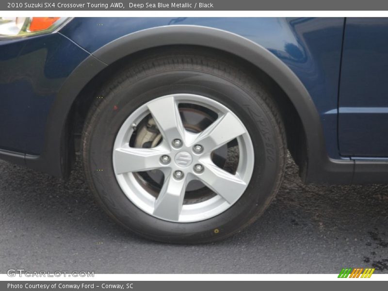 Deep Sea Blue Metallic / Black 2010 Suzuki SX4 Crossover Touring AWD