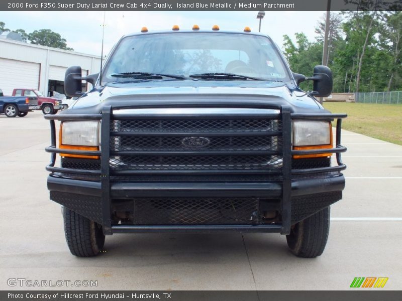 Island Blue Metallic / Medium Parchment 2000 Ford F350 Super Duty Lariat Crew Cab 4x4 Dually