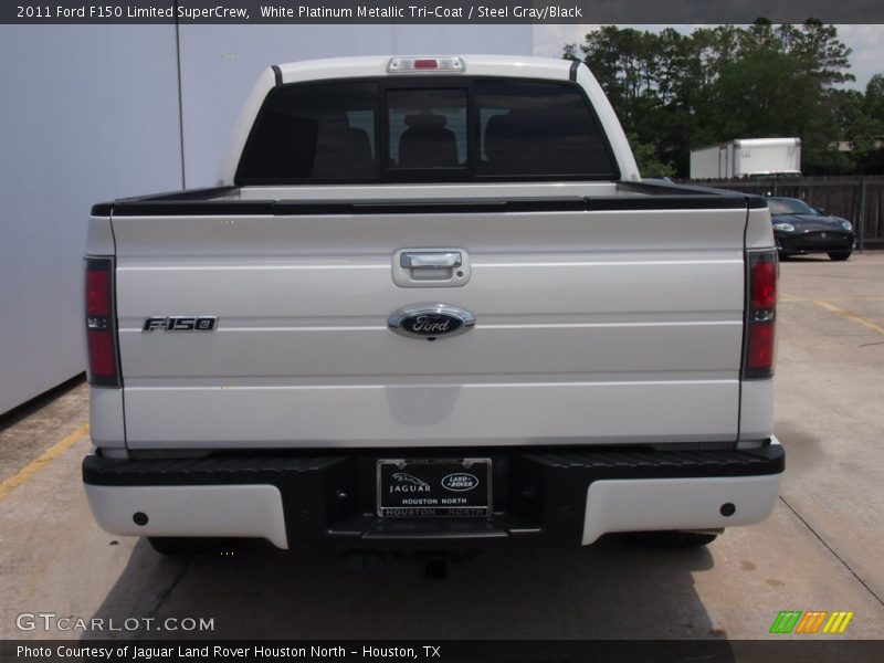 White Platinum Metallic Tri-Coat / Steel Gray/Black 2011 Ford F150 Limited SuperCrew